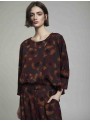 Blusa estampada detalle escote
