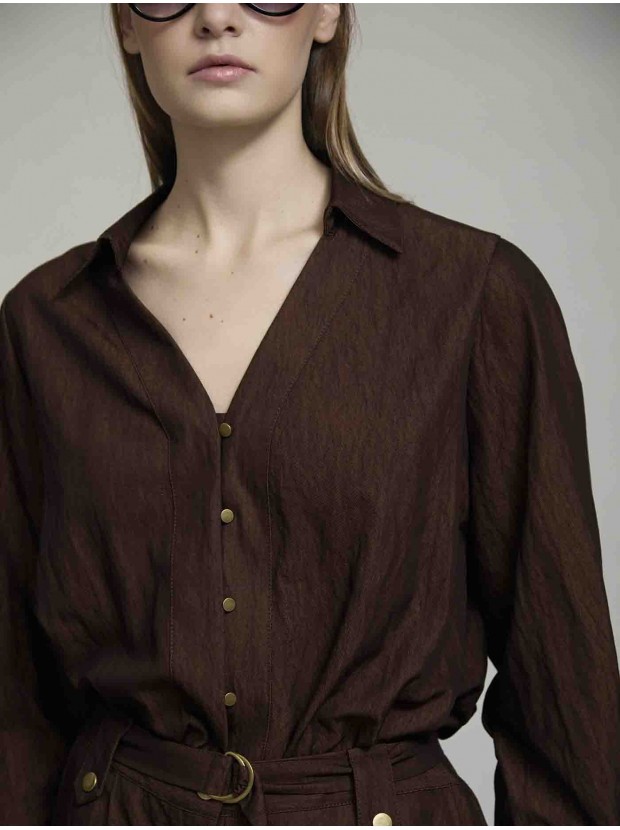 Blusa denim fluida