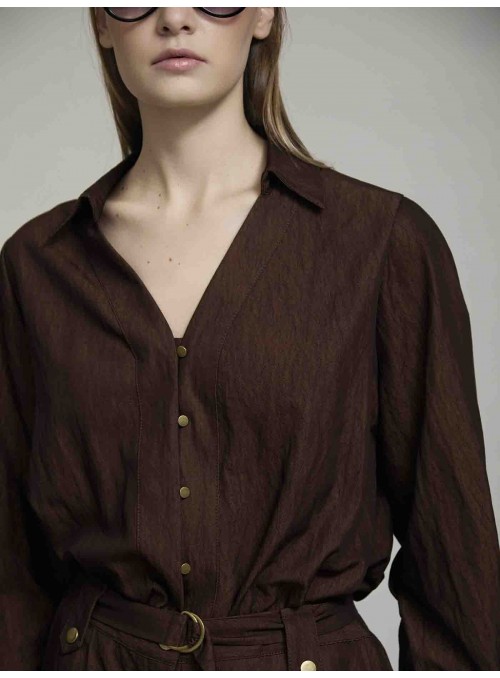 Blusa denim fluida