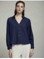 Blusa denim fluida