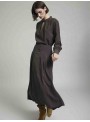 Falda midi botones forrados