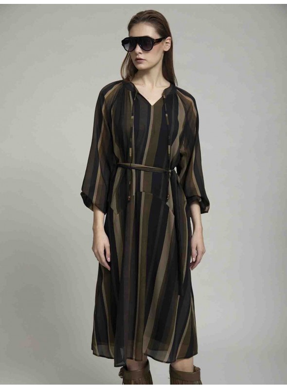 Vestido rayas multicolor