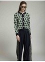 Cardigan jacquar geometrico