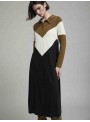 Vestido modal tricolor