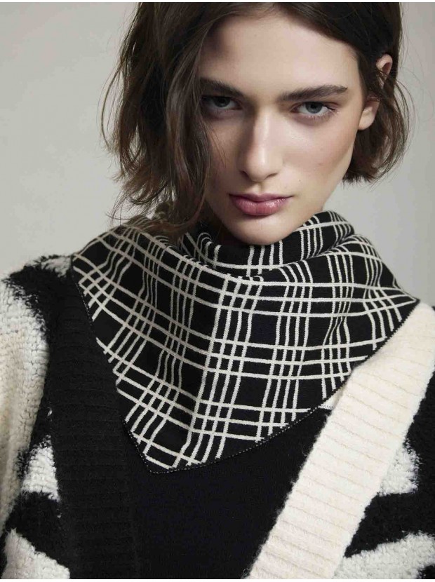Pañuelo jacquard cuadros