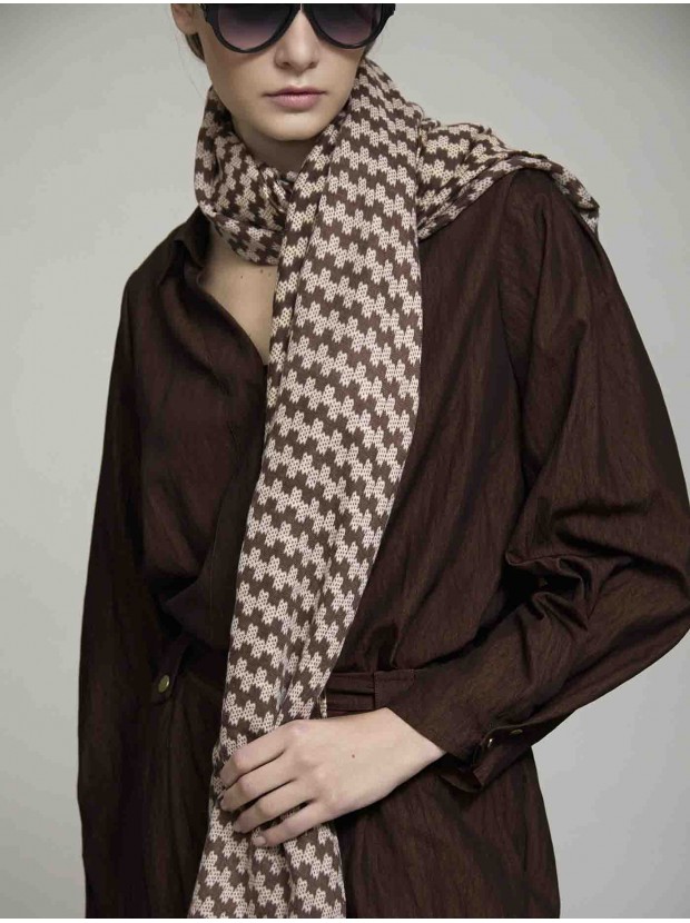 Foulard estampado zig zag