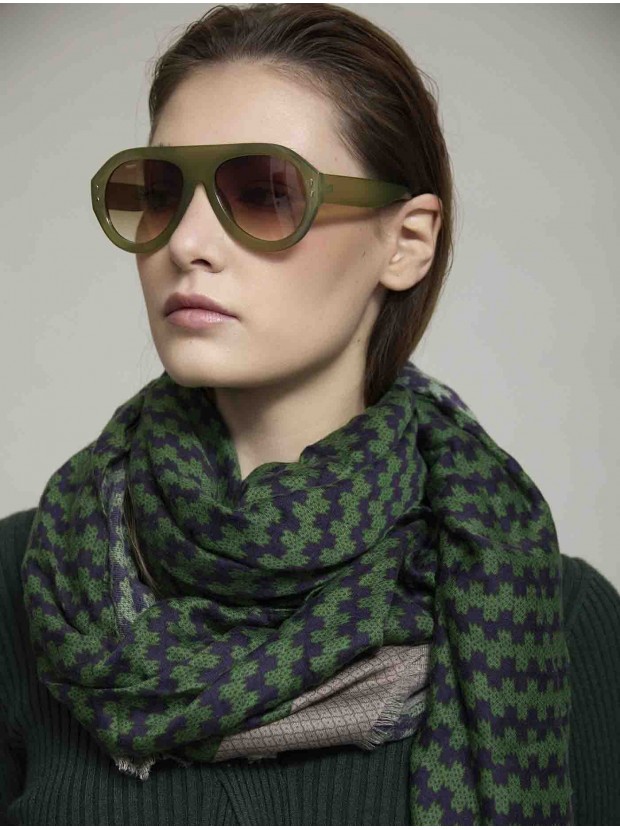 Foulard estampado zig zag