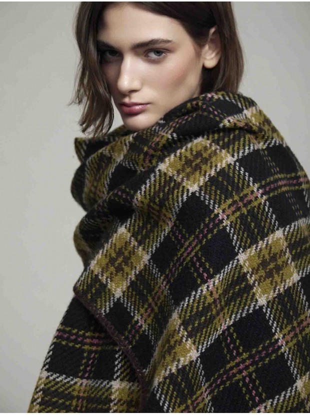 Bufanda punto jacquard cuadros