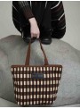Bolso tote jacquard geometrico