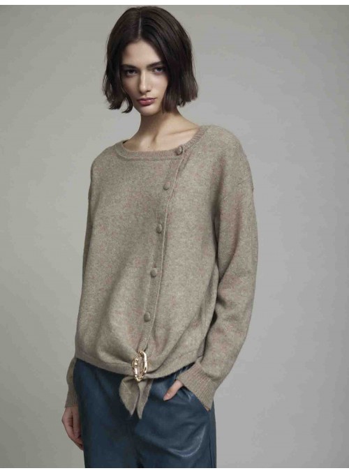 Cardigan botones y hebilla