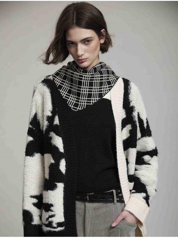 Chaqueta jacard bicolor