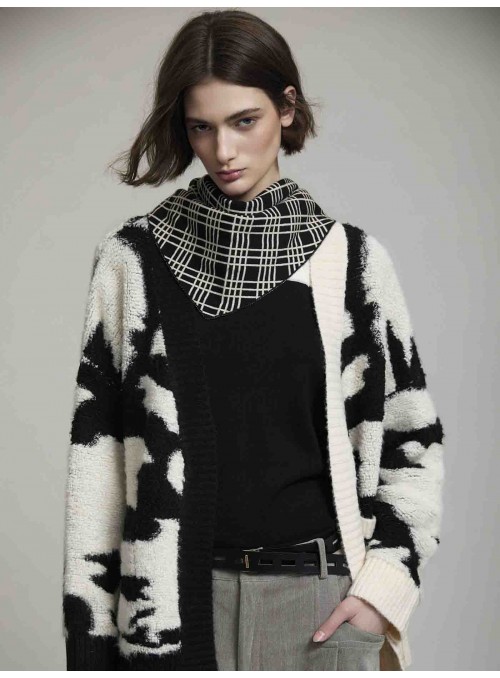 Chaqueta jacard bicolor