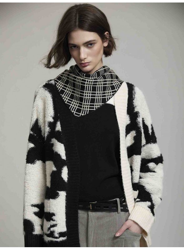 Chaqueta jacard bicolor
