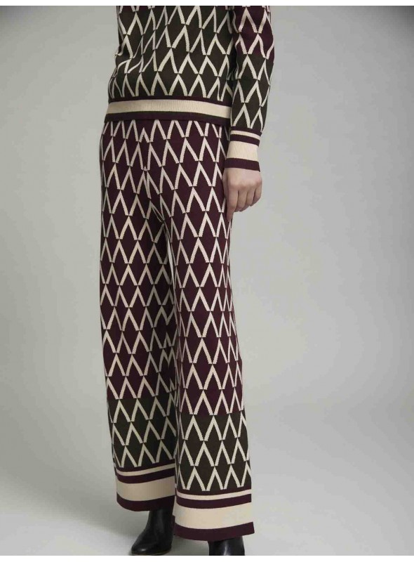Pantalón jacquar geometrico