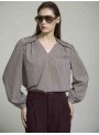 Blusa fluida estampado geometrico