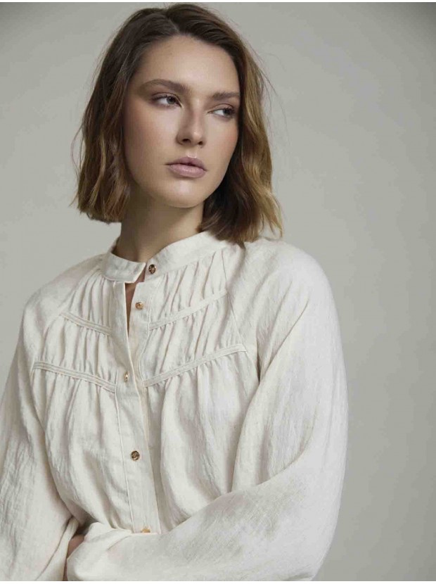 Blusa fluida frunces