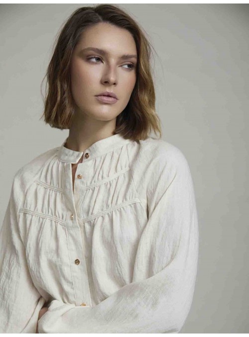 Blusa fluida frunces