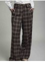 Pantalón a cuadros con cinturón