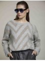 Jersey zigzag lurex