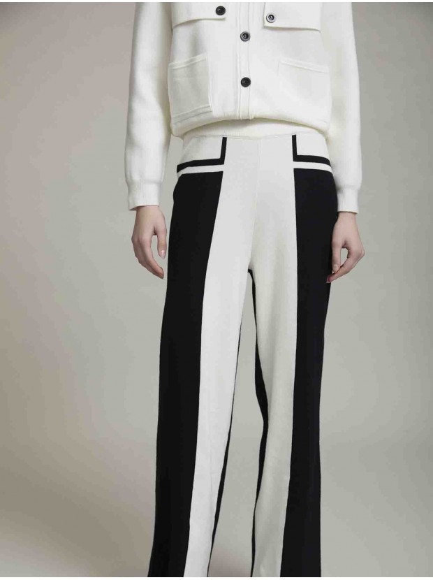 Pantalón punto bicolor