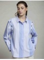 Camisa rayas botones hombro