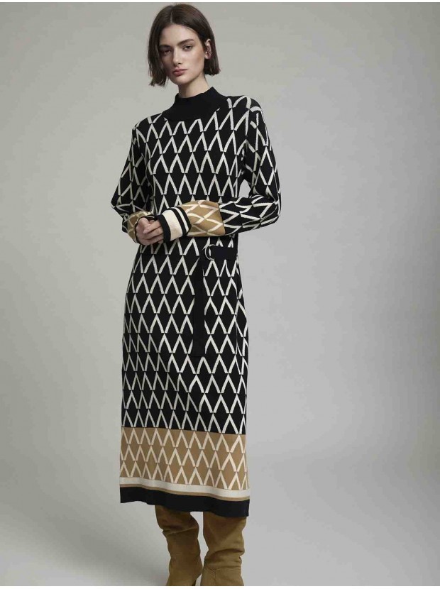 Vestido jacquard